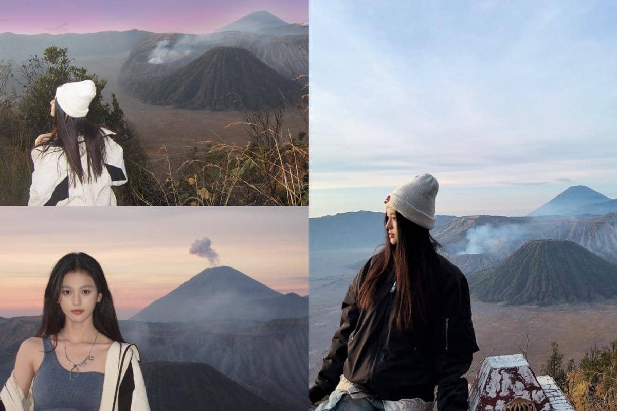 Potret Shen Yu Jie di gunung Bromo