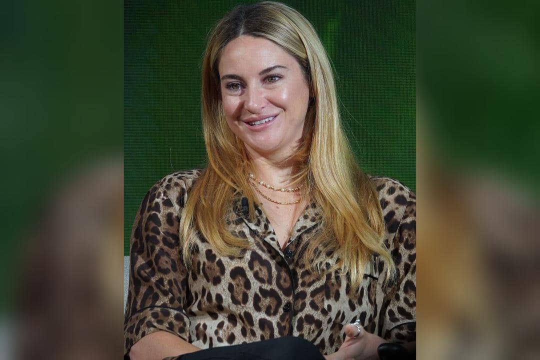 Shailene Woodley di acara Go Get Zero Uber, 2024 di Museum Sains di London, Inggris.