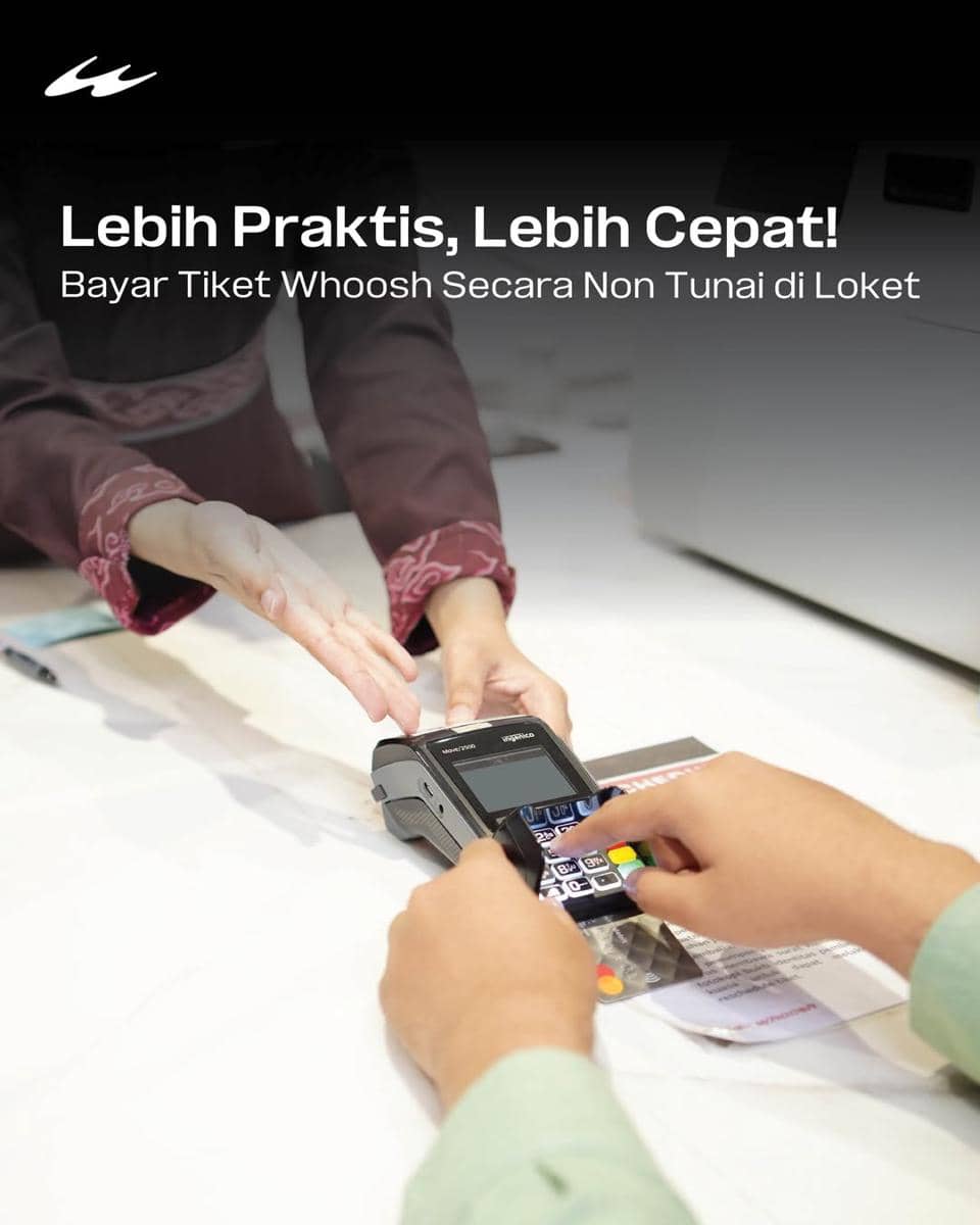 ilustrasi pesan tiket Whoosh di loket 