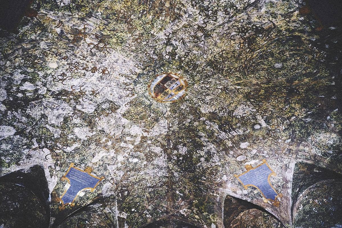 Langit-langit berkubah dari Sala delle Asse yang dilukis oleh Leonardo da Vinci sekitar tahun 1498, terletak di Castello Sforzesco, Milan, Italia.