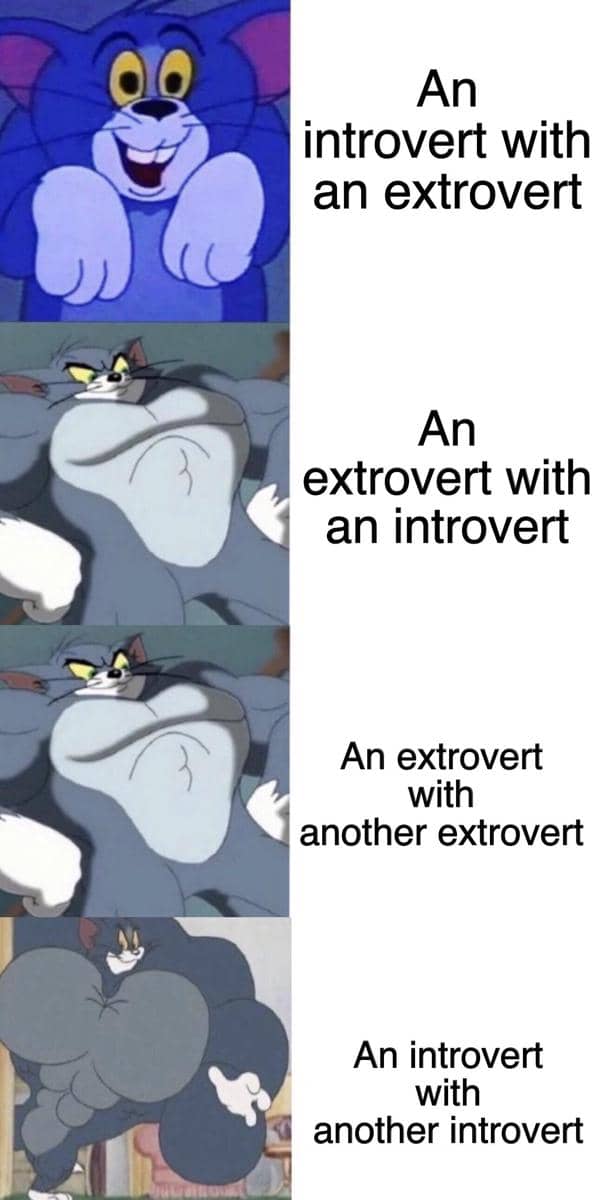 meme kartun tentang introver