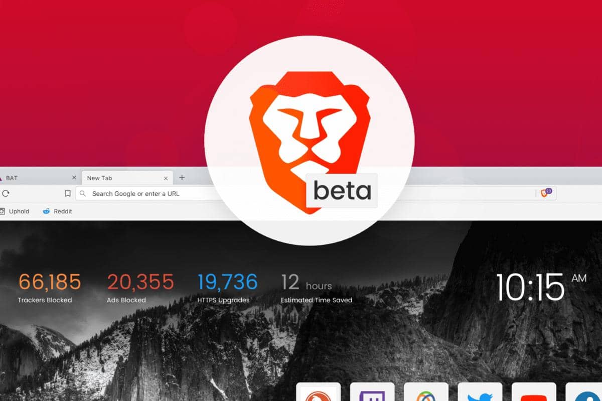 ilustrasi Brave Browser versi beta