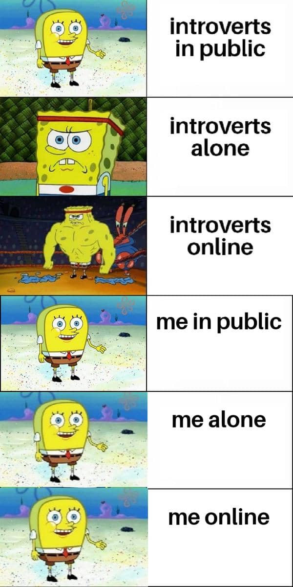 meme kartun tentang introver
