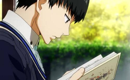 Ken Kaneki membaca buku