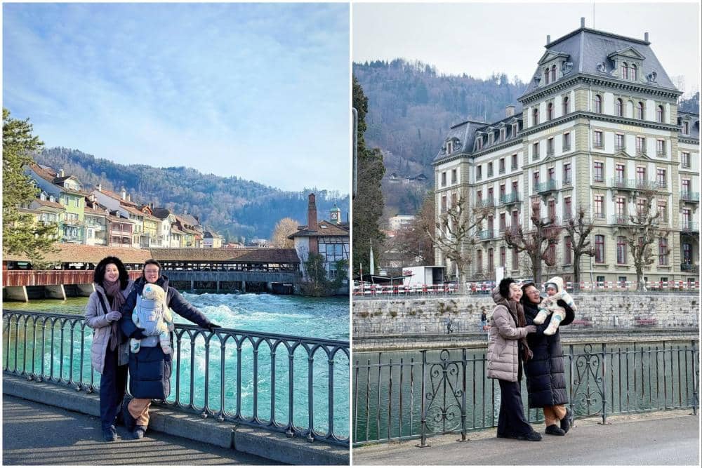 Keluarga Danang DA jalan-jalan di Kota Thun