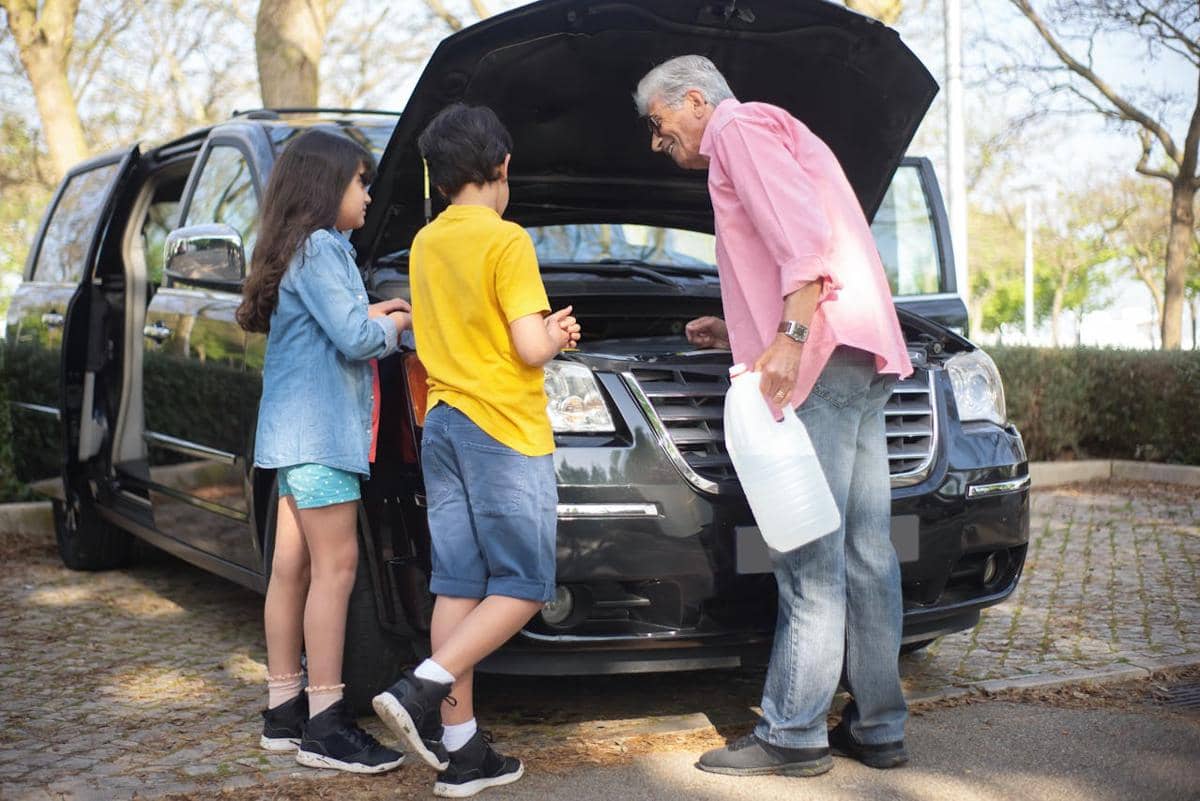 ilustrasi mengecek mobil