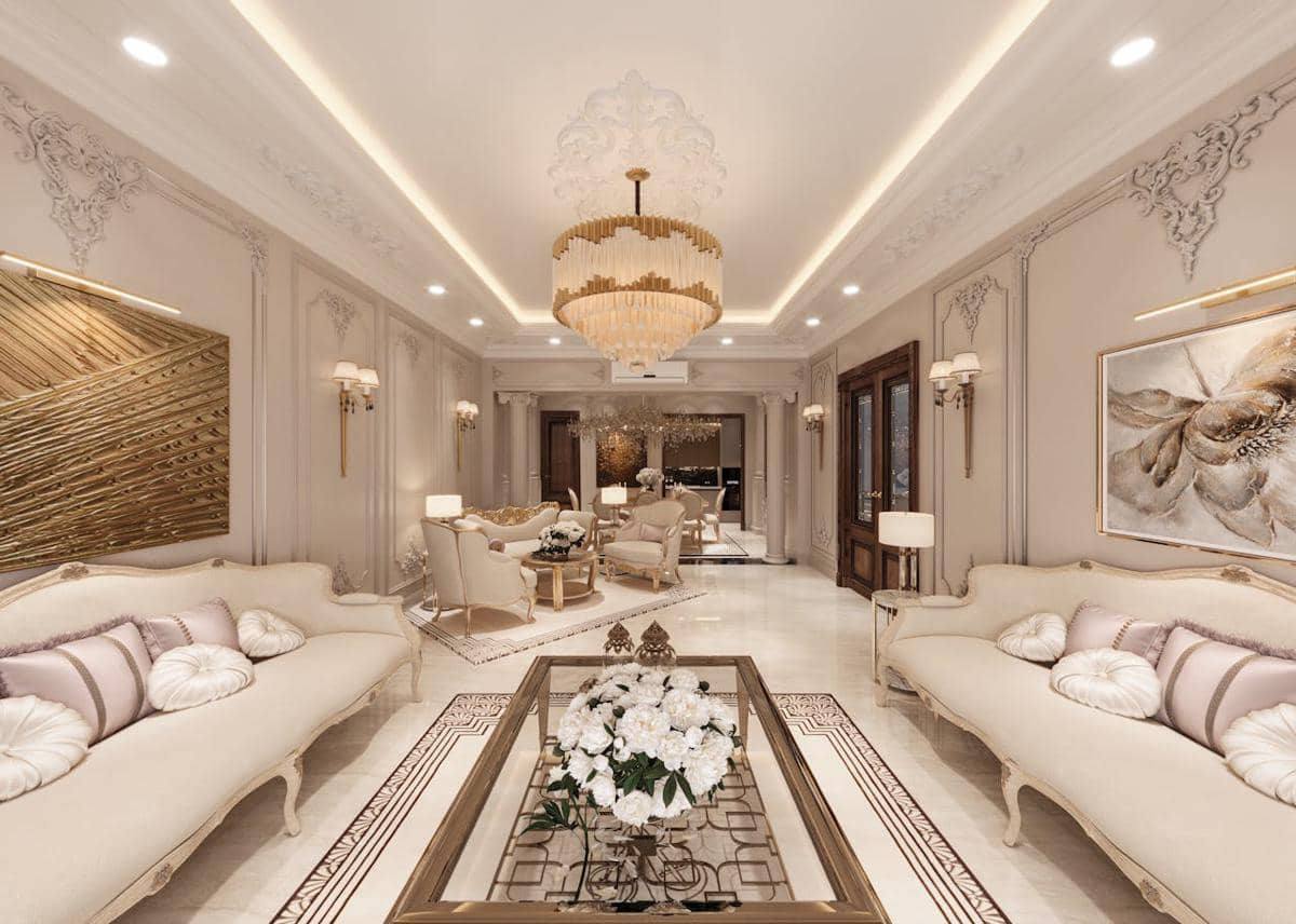 ilustrasi interior rumah mewah