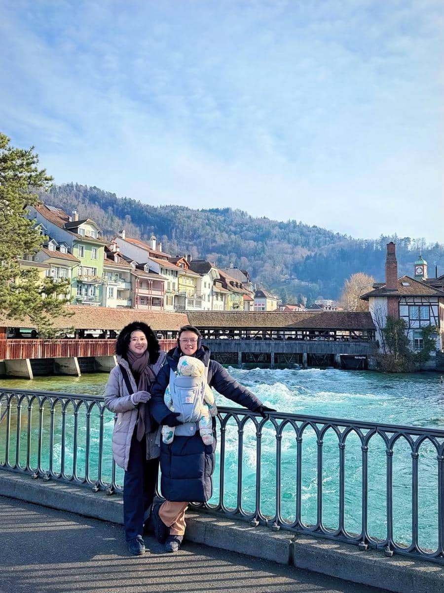 Keluarga Danang DA jalan-jalan di Kota Thun