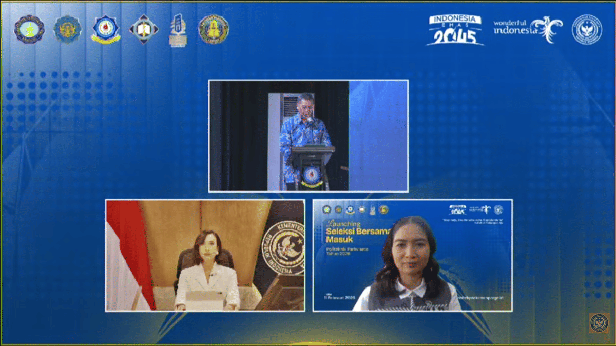 Dr. Herry Rachmat Widjaja - Direktur Poltekpar Makassar (atas), Widiyanti Putri Wardhana - Menpar RI (kiri bawah), Ni Luh Puspa - Wamenpar RI (kanan bawah)