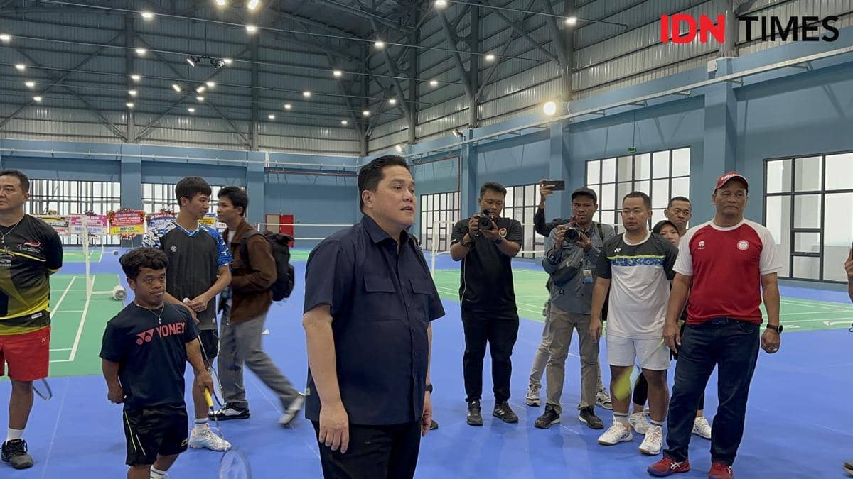 Menpora Erick Thohir meninjau Pusat Pelatihan Paralimpiade Indonesia (PPPI) yang berlokasi di Delingan, Kabupaten Karanganyar, Jawa Tengah. (IDN Times/Larasati Rey)