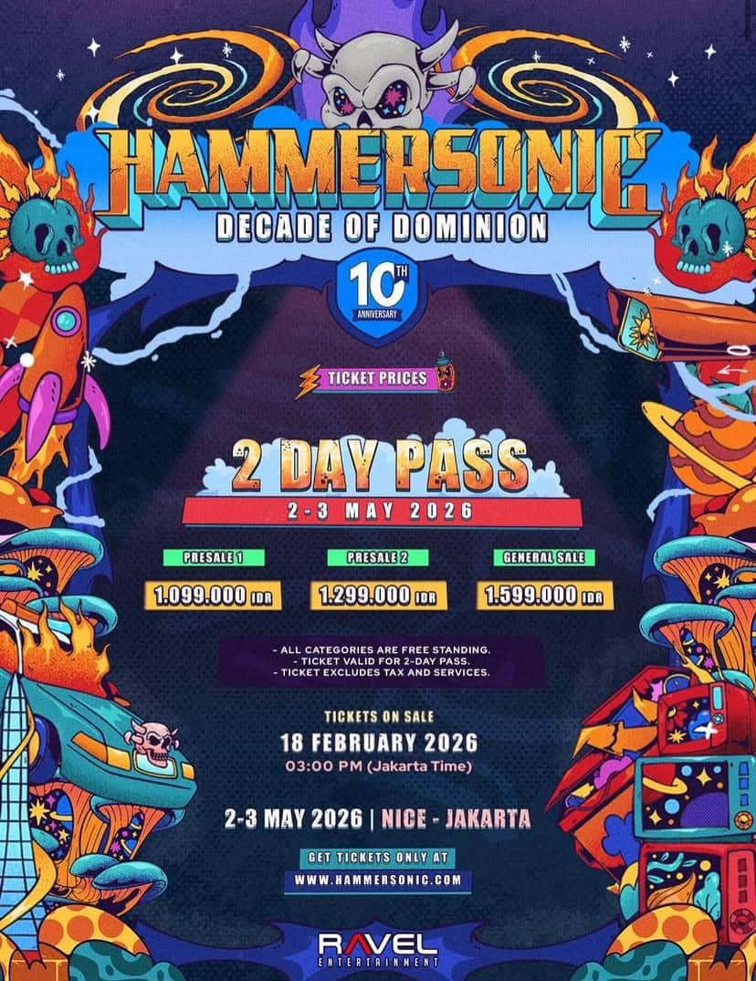 daftar lineup dan harga tiket terbaru Hammersonic Festival 2026