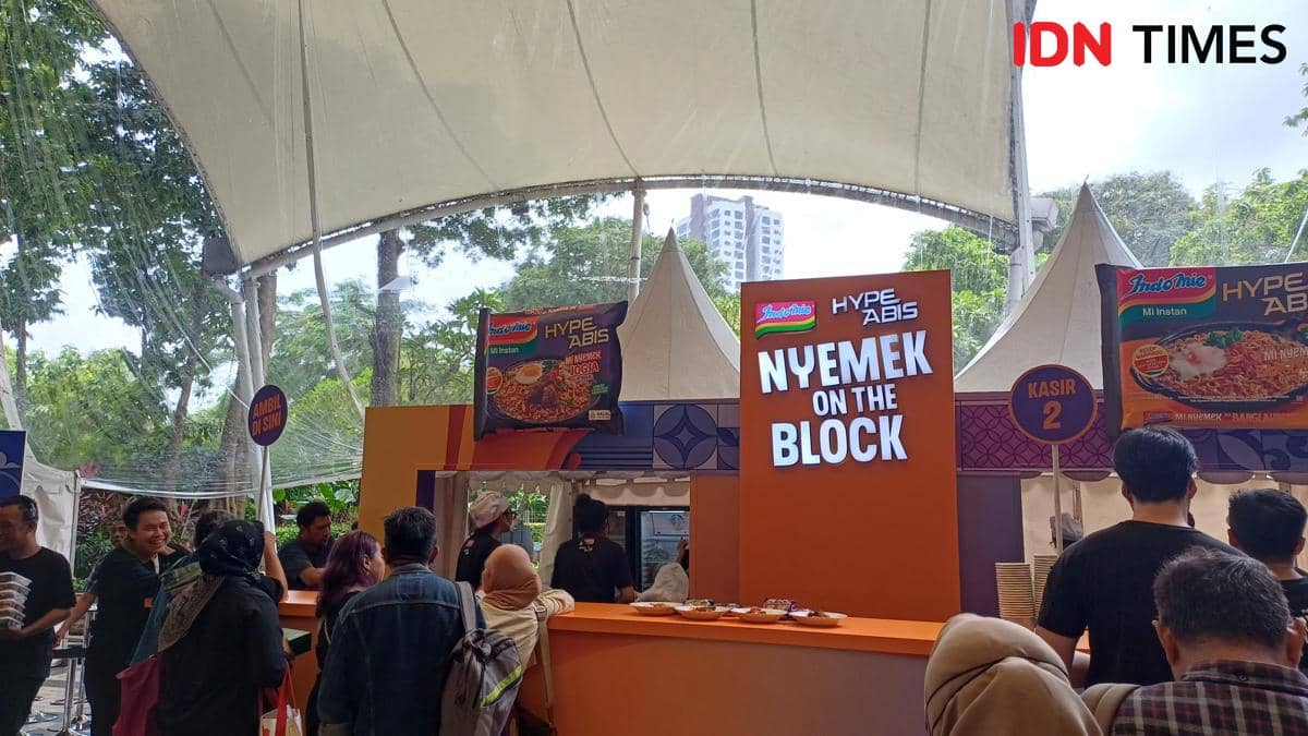 Potret Indomie Mi Nyemek, Indomie Nyemek on The Block, Gandaria City, Jakarta Selatan
