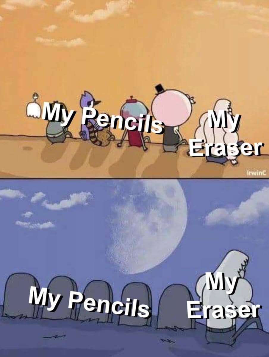 meme kocak tentang pensil