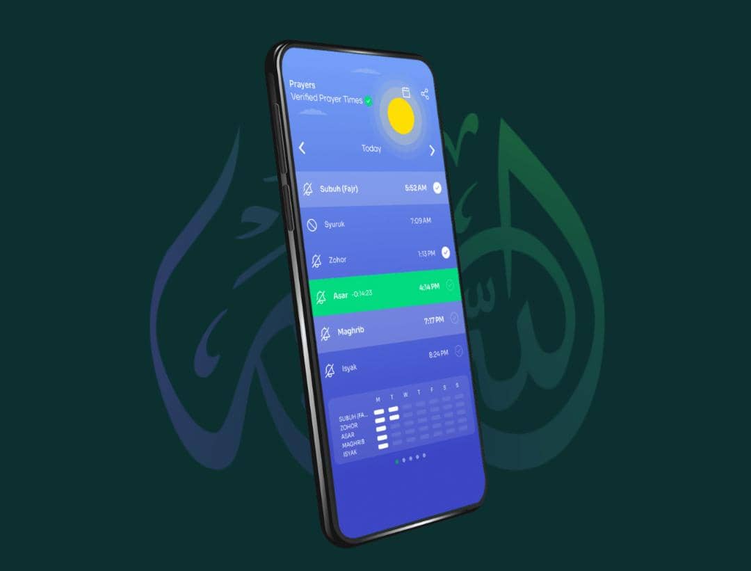 aplikasi Muslim Pro di smartphone