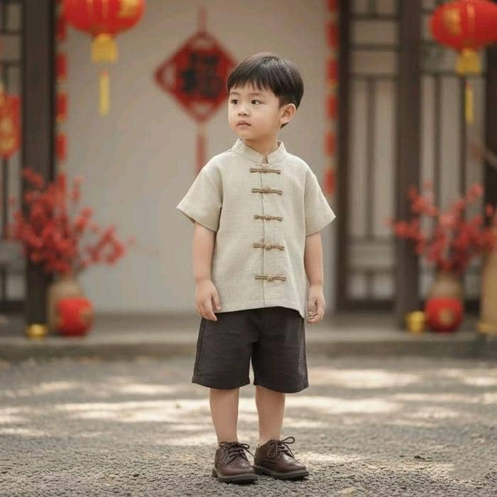 baju Imlek anak laki-laki. 