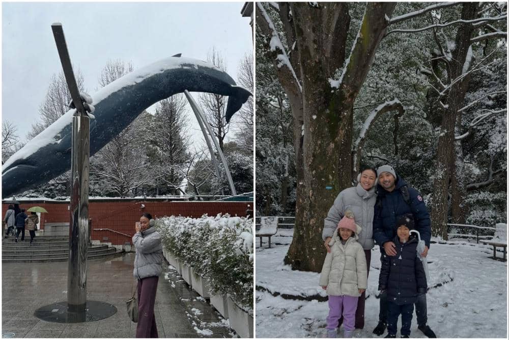 Keluarga Whulandary Herman jalan-jalan ke Ueno Park