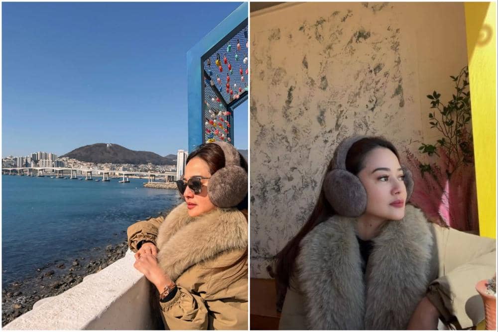 Citra Monica jalan-jalan di Busan