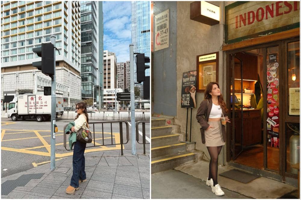 Marsha Aruan saat jalan-jalan di Hong Kong