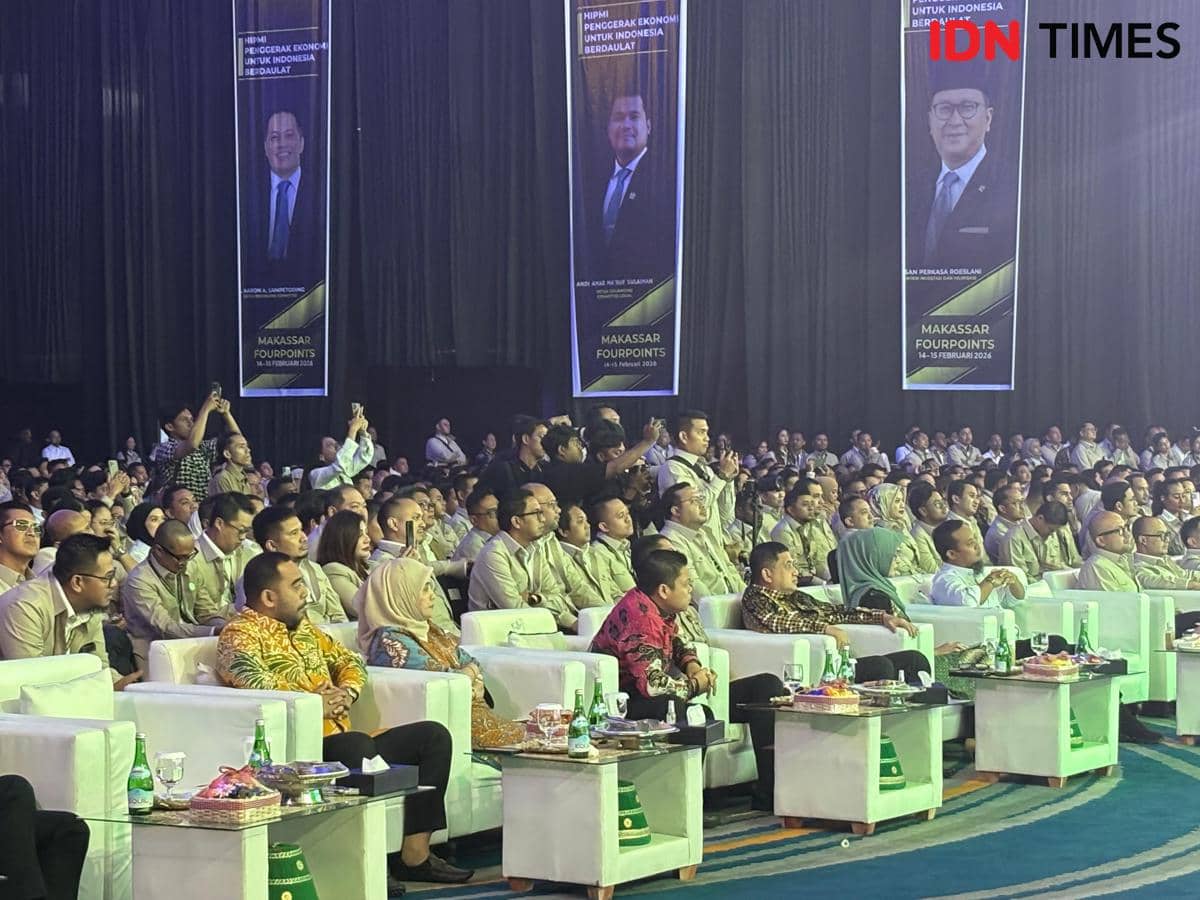 Sidang Dewan Pleno (SDP) HIPMI 2026 di Makassar, Sulawesi Selatan, Minggu (15/2/2026). IDN Times/Darsil Yahya