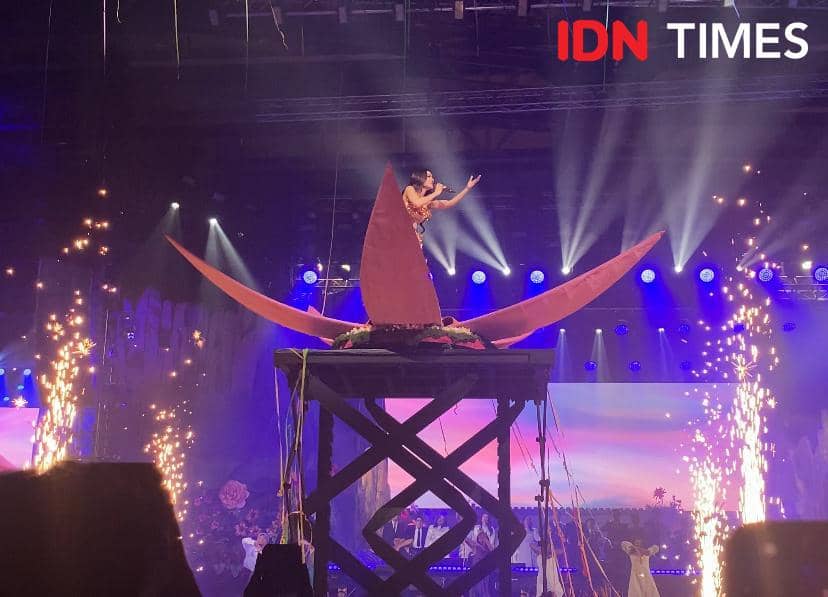 potret konser “KOMA” Mahalini di Istora Senayan, Sabtu (14/2/2026) 