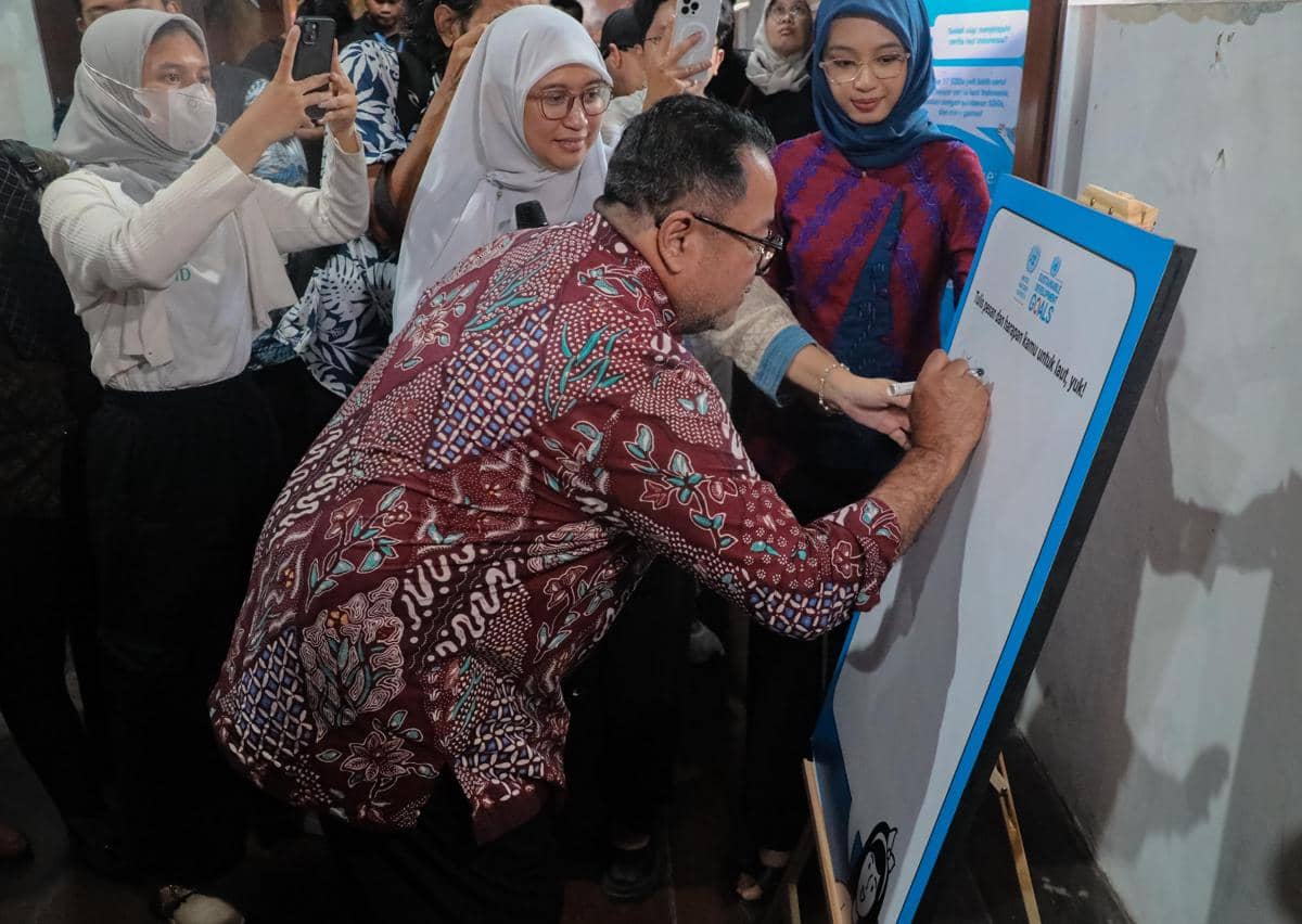 Wakil Gubernur (Wagub) DKI Jakarta, Rano Karno, meresmikan Sustainable Development Goals (SDGs) Corner di Museum Bahari, Jakarta Utara, pada Sabtu (14/02/2026). (dok. Pemprov DKI)