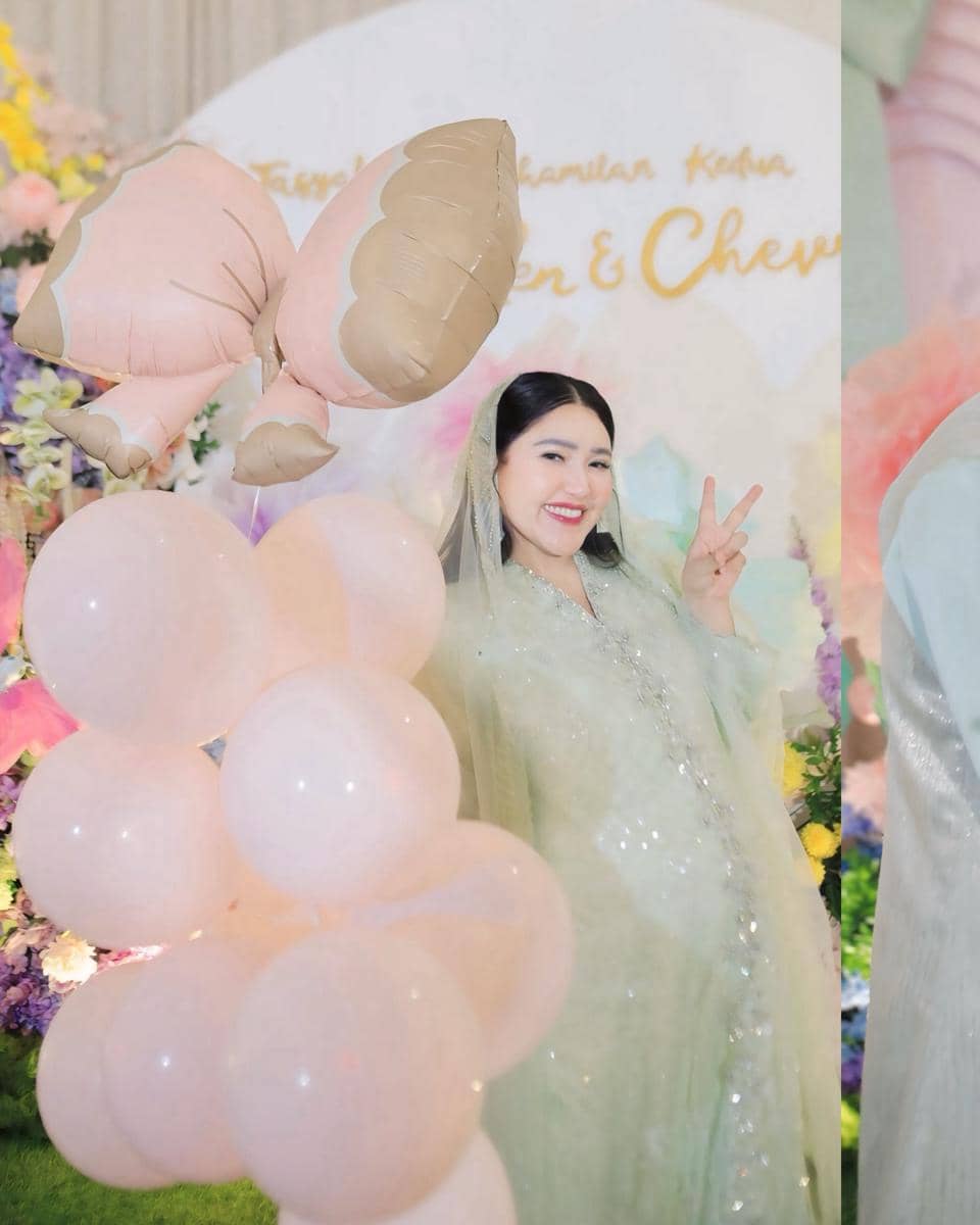 potret tasyakuran kehamilan kedua Via Vallen