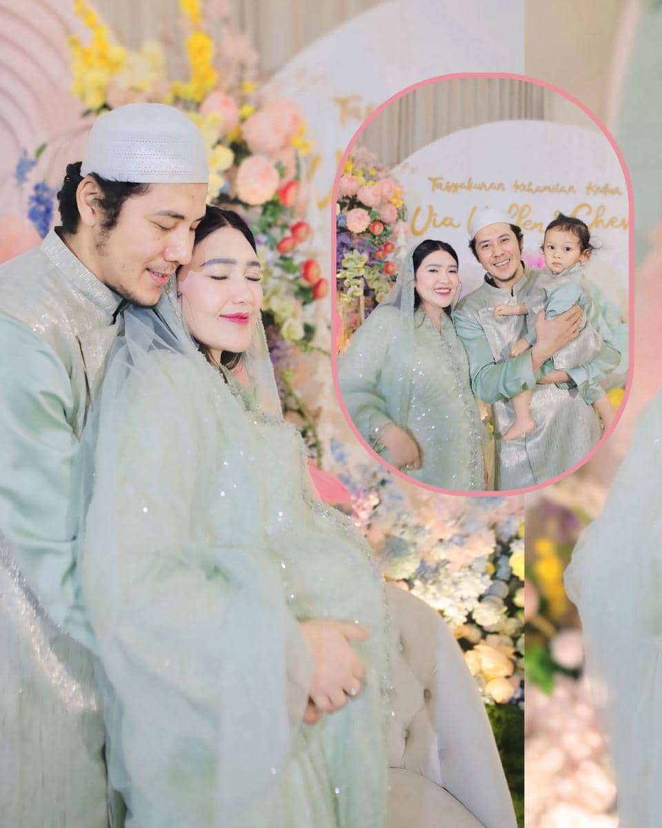 potret tasyakuran kehamilan kedua Via Vallen