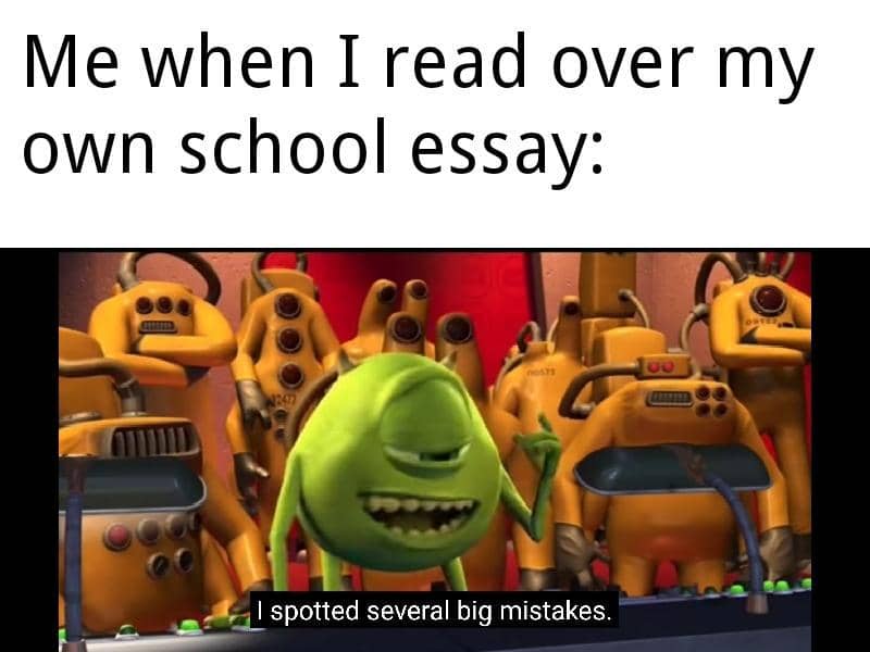 meme kartun tentang menulis esai