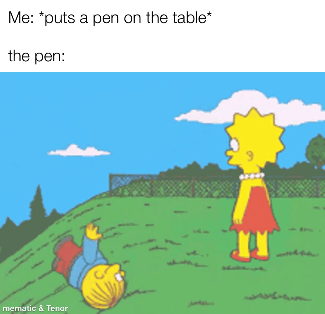 meme kartun tentang pulpen