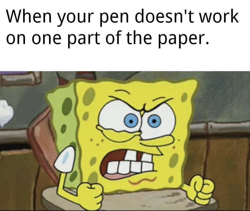 meme kartun tentang pulpen