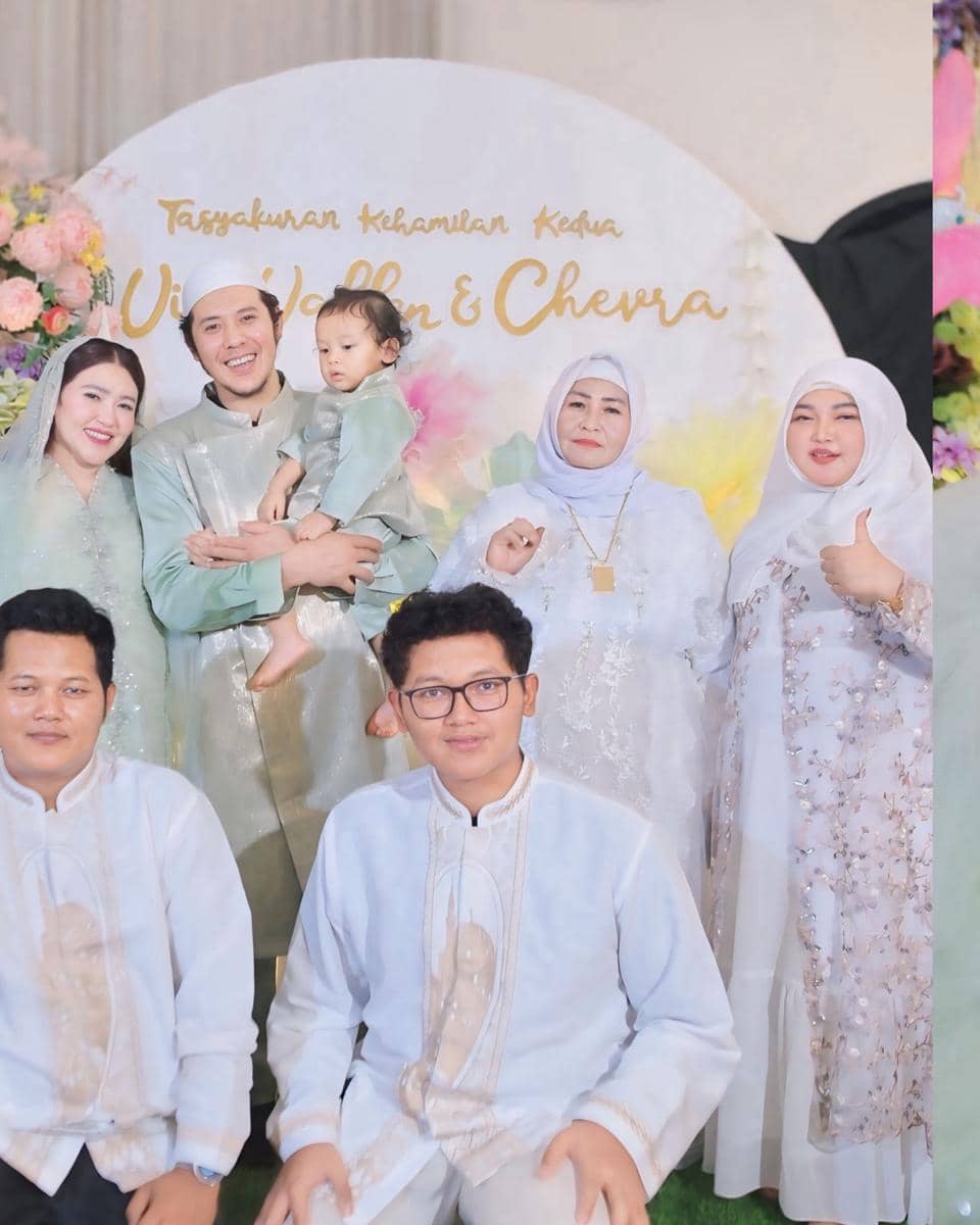 potret tasyakuran kehamilan kedua Via Vallen