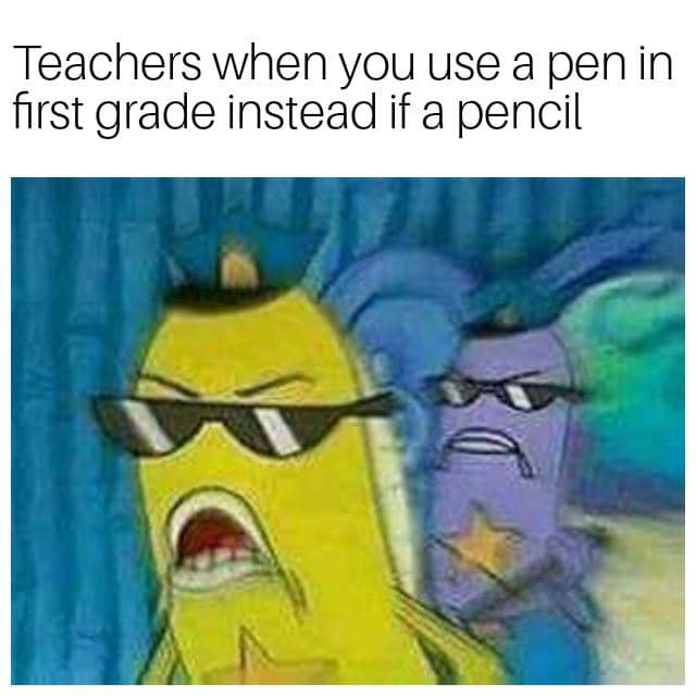 meme kartun tentang pulpen