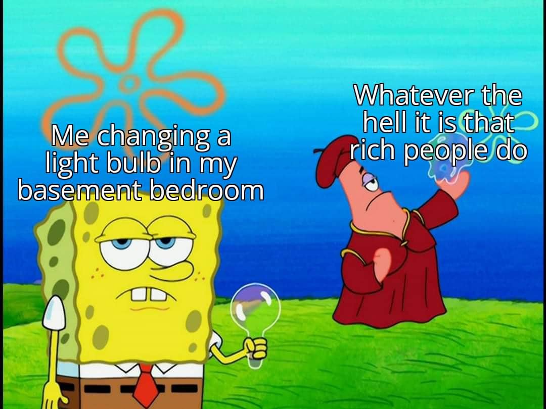 meme kartun tentang orang kaya