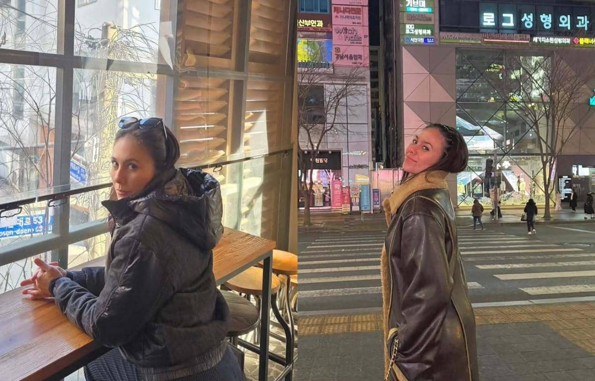 Wulan Guritno jalan-jalan di Korea.