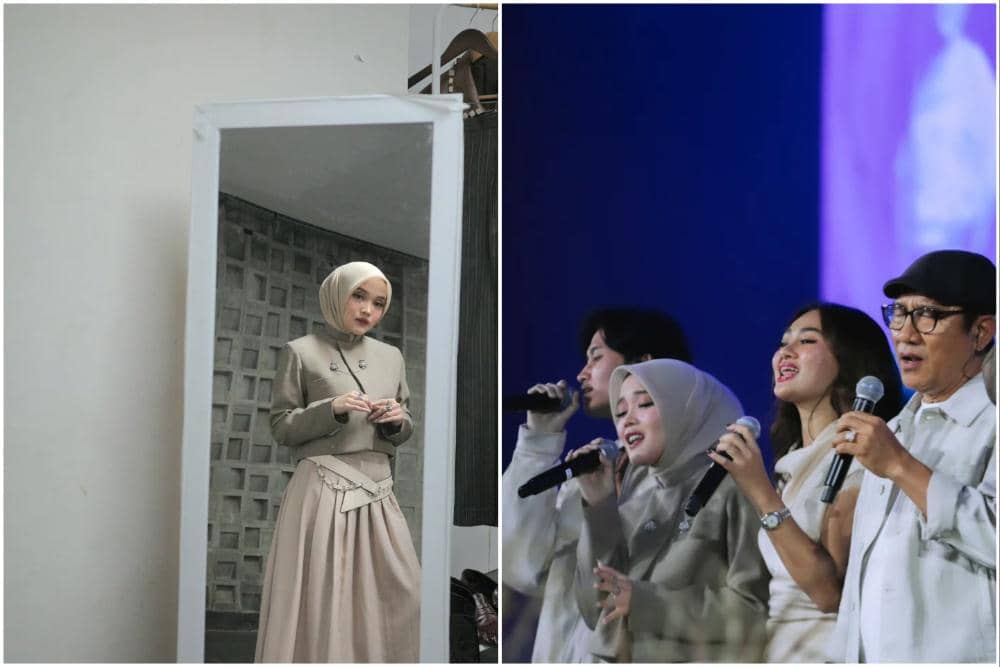 Penampilan Putri Delina di konser Mahalini