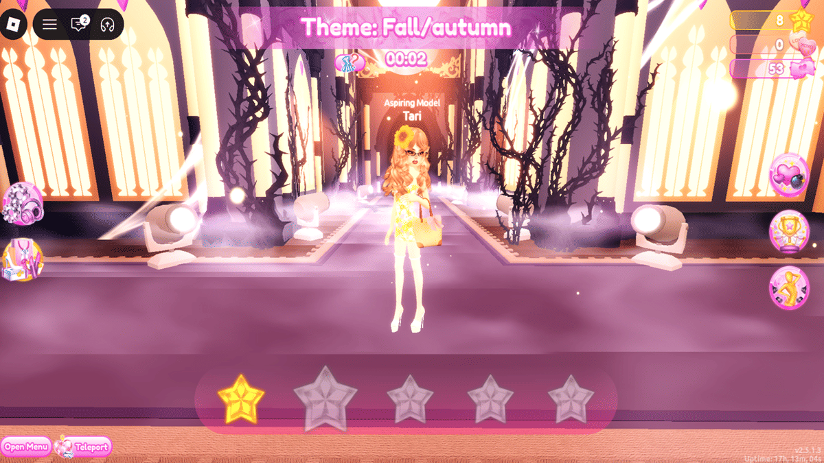 kamu bisa menilai fesyen pemain lain di Dress to Impress 