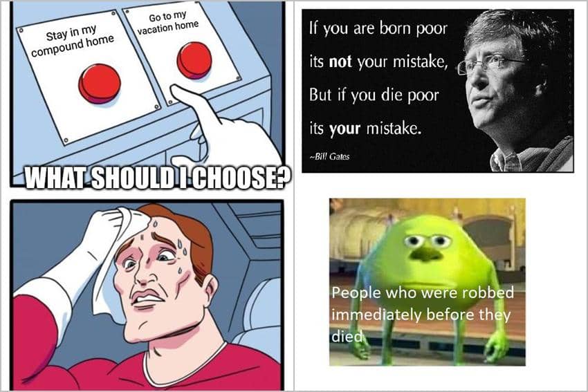 kolase meme kartun tentang orang kaya