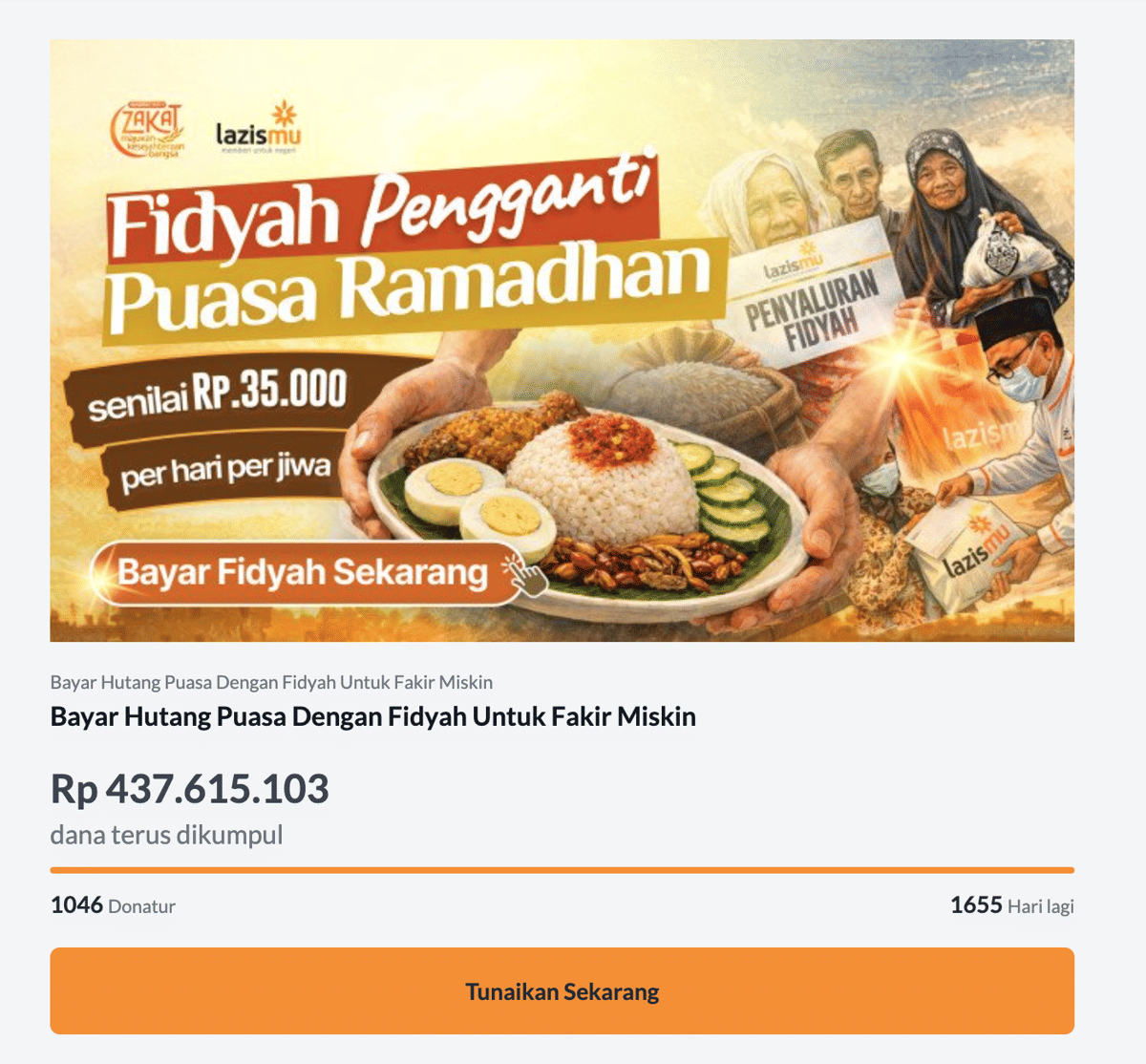 bayar utang puasa melalui lazismu