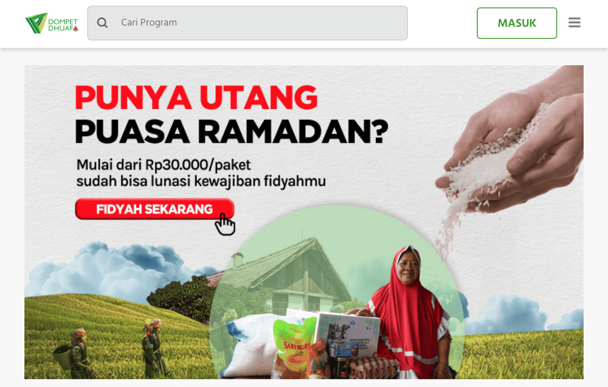 pembayaran fidyah melalui Dompet Dhuafa