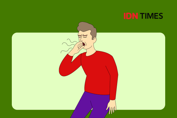 Ilustrasi batuk.