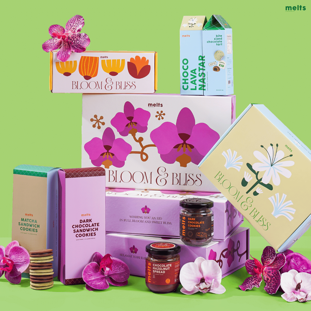 Potret hampers Lebaran plant based Bloom & Bliss, Melts Indonesia