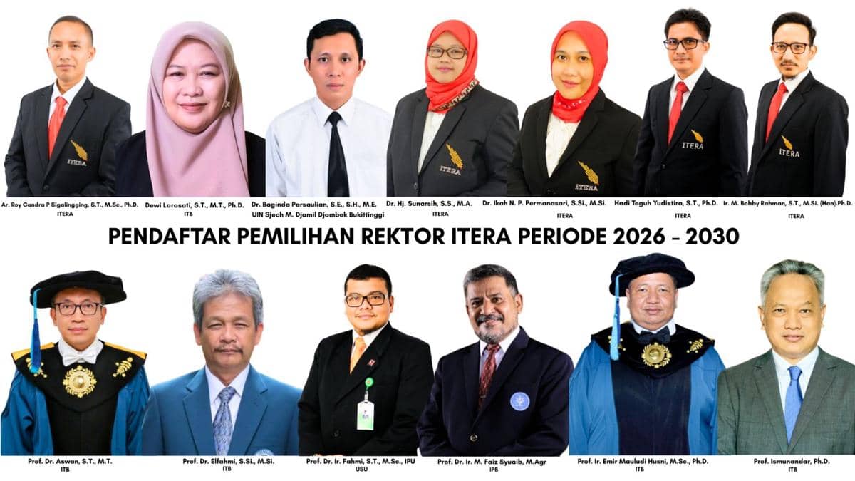 Ini 13 Nama Bakal Calon Rektor Itera, Pendaftar dari Kampus Beken | IDN ...