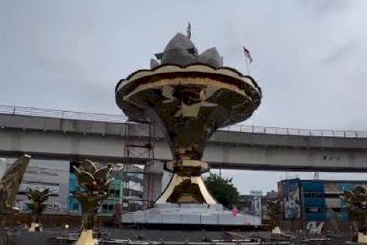 Tugu Cempako Palembang (Dok. Tangkapan layar video)