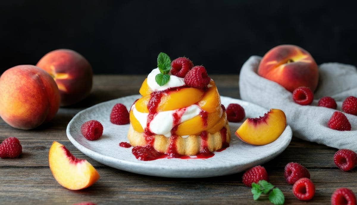 Peach shortcake