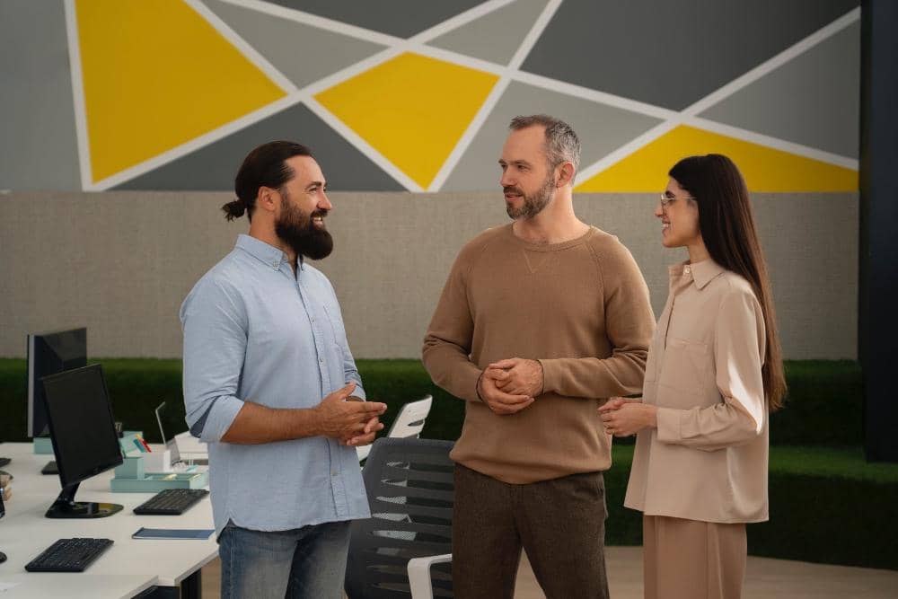 ilustrasi orang mengobrol