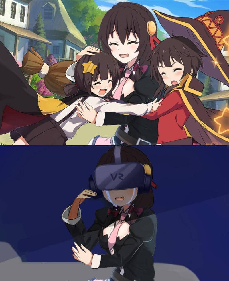 meme anime tentang pelukan