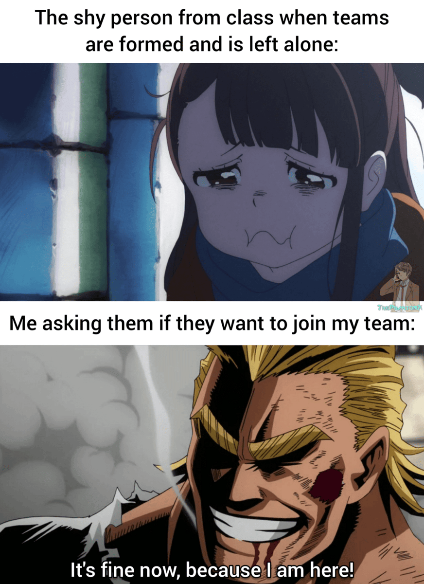 meme anime tentang sifat pemalu