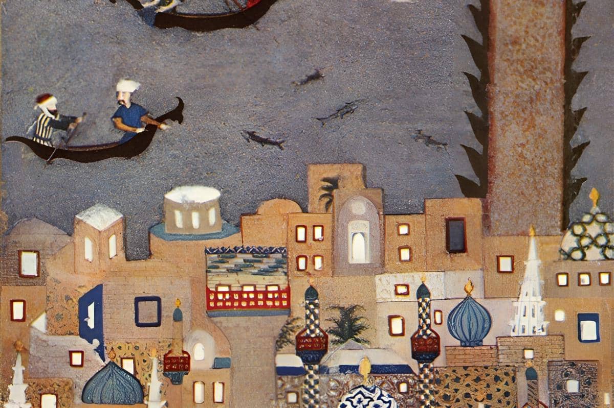 Ilustrasi kehidupan pada masa Dinasti Abbasiyah