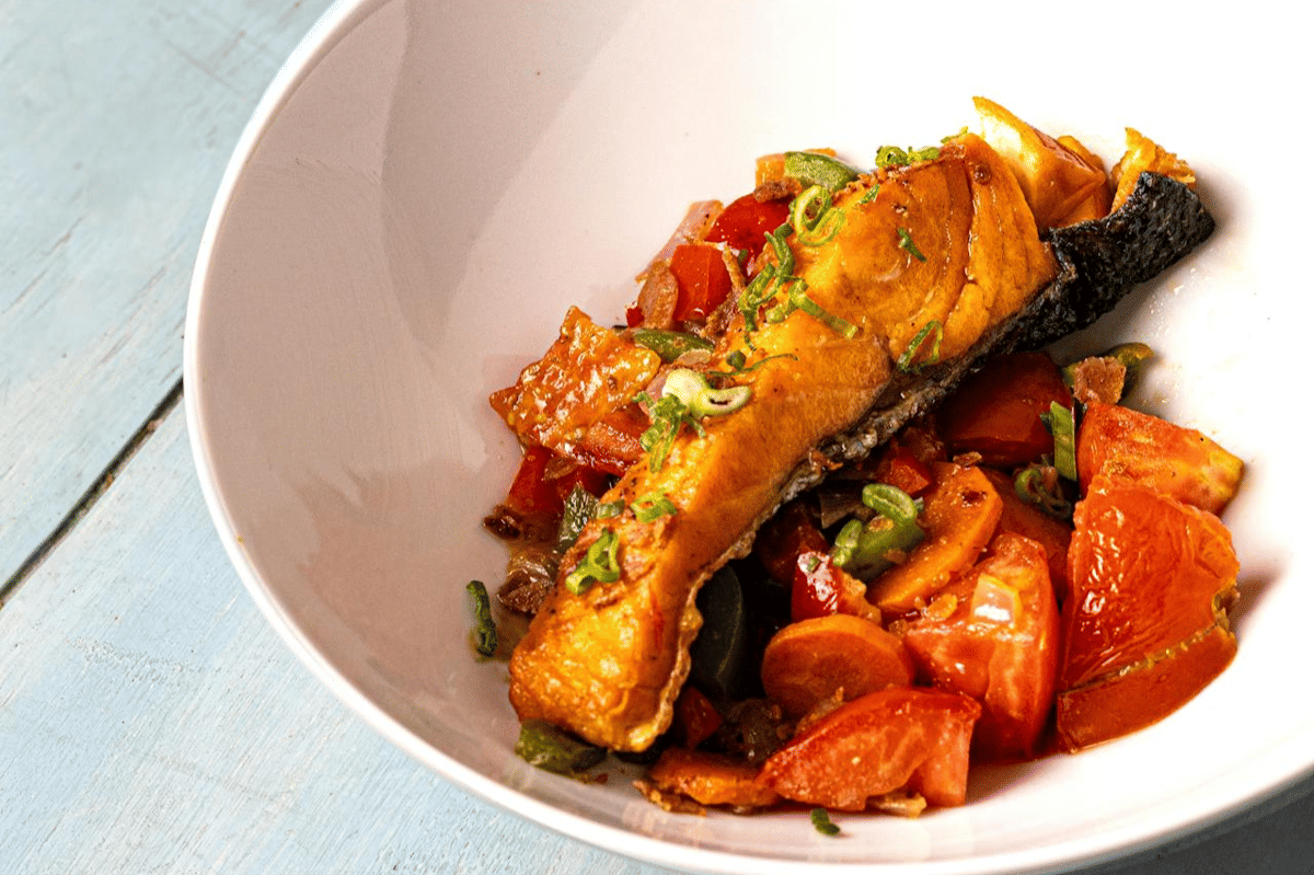 ilustrasi ikan panggang madu sambal dabu-dabu