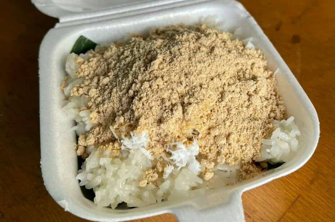 ilustrasi ketan bubuk kedelai